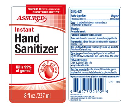 Label (8oz Clear Hand Sanitizer)